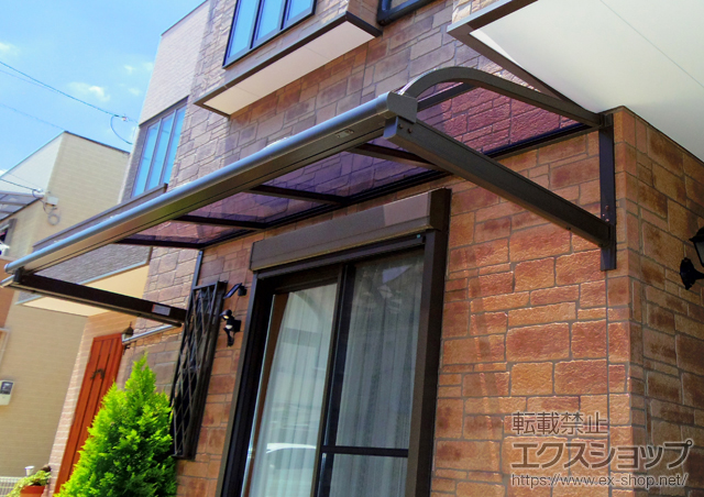 京都府宇治市のLIXIL リクシル（トステム）のバルコニー・ベランダ屋根 ライザーテラスII R型 ルーフタイプ 単体 積雪〜20cm対応 施工例