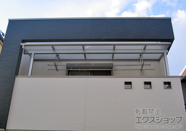 大阪府守口市ののバルコニー・ベランダ屋根 ヴェクターテラス F型 屋根タイプ 単体 積雪〜20cm対応 施工例