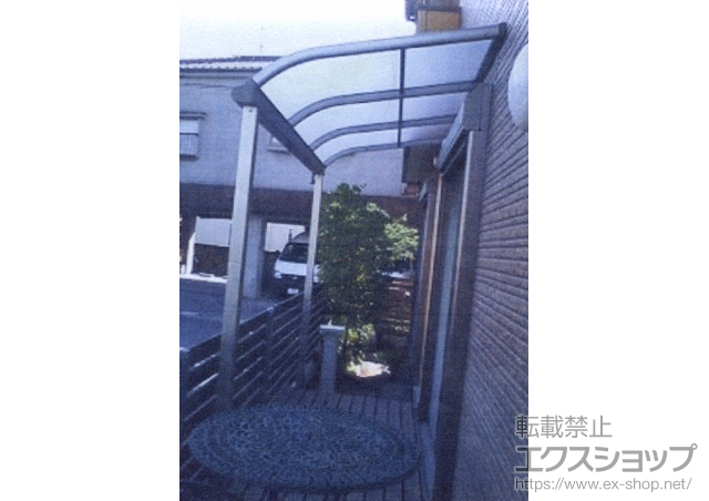 鹿児島県鹿児島市ののテラス屋根 プレシオステラス R型 テラスタイプ 単体 積雪〜20cm対応 施工例