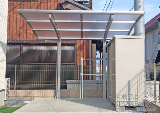 三重県鈴鹿市ののサイクルポート・駐輪場 レイナポートグランミニ 積雪〜20cm対応 施工例