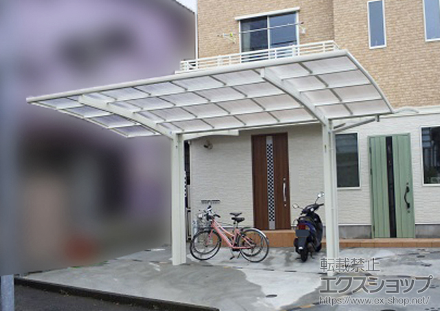 静岡県静岡市ののカーポート レイナポートグラン Y合掌　積雪〜20cm対応+水平式物干し カーポート柱用 2本入 施工例