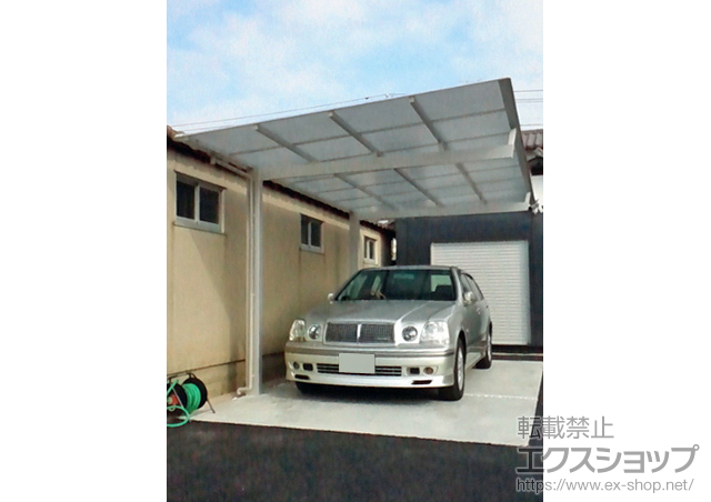 岡山県岡山市ののカーポート マイリッシュ 前上がり 積雪〜20cm対応 施工例