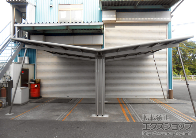 埼玉県春日部市のLIXIL リクシル（トステム）のカーポート レークポートシグマIII Y合掌 積雪〜20cm対応 施工例