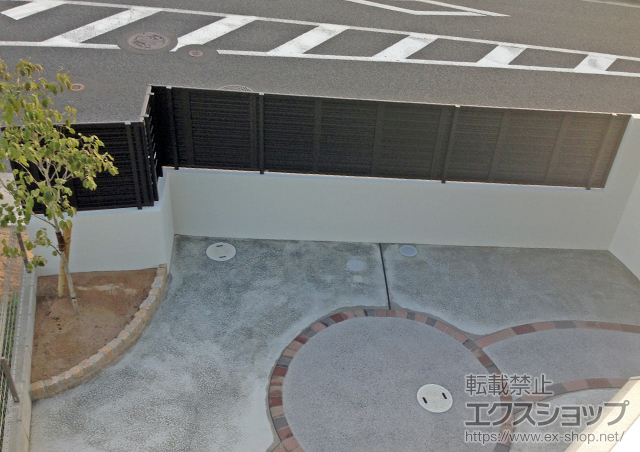 広島県広島市ののフェンス・柵 レスティナフェンス5型 自由柱タイプ 施工例