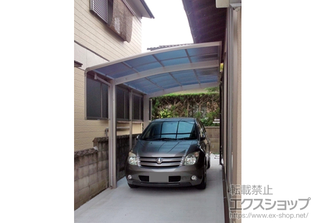 福岡県北九州市ののカーポート プレシオスポート 積雪〜20cm対応+プレシオスポート サイドパネル 施工例