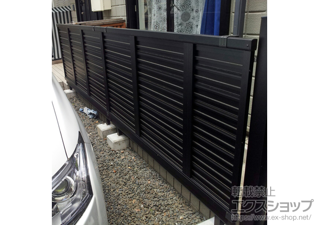 東京都渋谷区ののフェンス・柵 エクスラインフェンス7型 自由柱施工 施工例