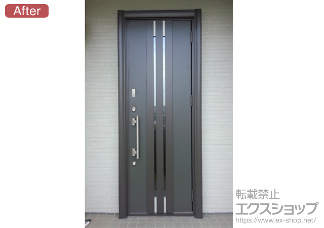 埼玉県富士見市のLIXIL リクシル（トステム）の玄関ドア リシェント K4仕様 700型 施工例