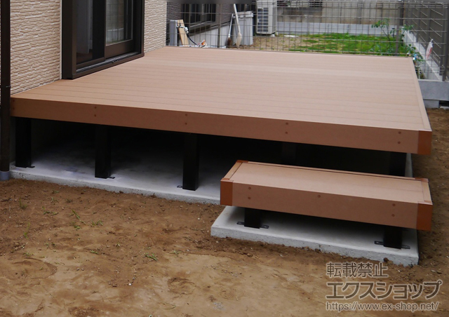 千葉県船橋市ののウッドデッキ リウッドデッキ 200+独立式リウッドデッキ2型 施工例