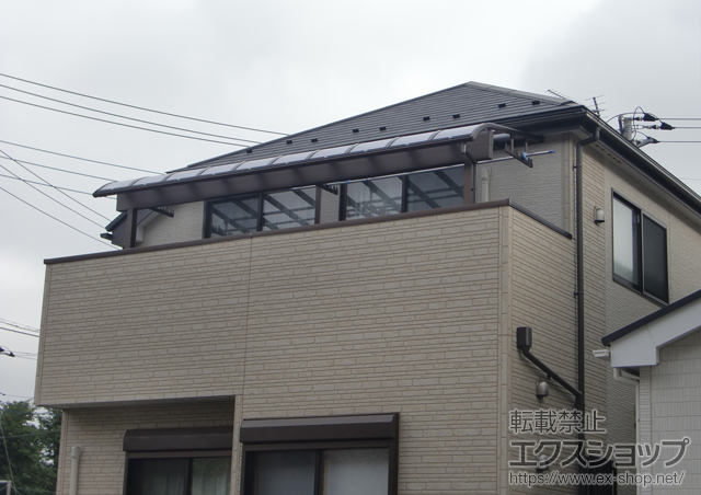 千葉県流山市ののバルコニー・ベランダ屋根 ヴェクターテラス R型 1500 屋根タイプ 単体 積雪〜50cm対応 施工例