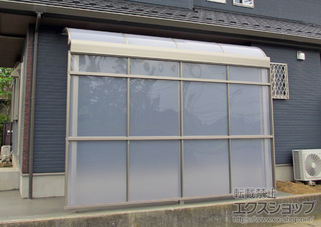 千葉県君津市ののストックヤード サンクストックヤード R型 パネルタイプ スクリーン仕様 施工例