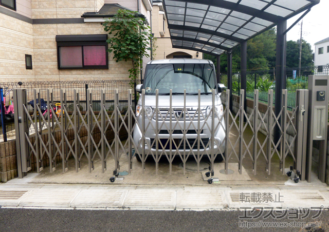 埼玉県さいたま市ののカーゲート アルシャインII M型 Aタイプ ノンレール 片開き 施工例