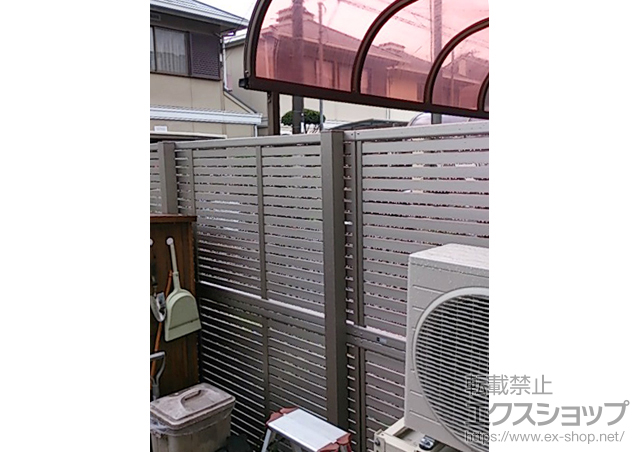 大阪府大阪市ののフェンス・柵 エクスラインフェンス5型 自由柱タイプ 施工例