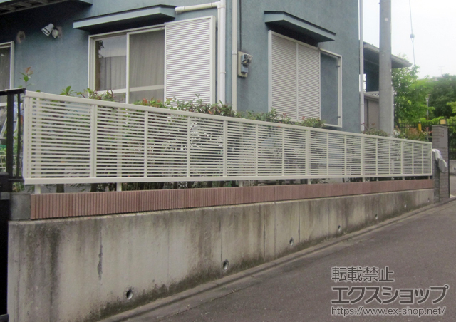 東京都町田市ののフェンス・柵 エクスラインフェンス1型 自由柱 施工例