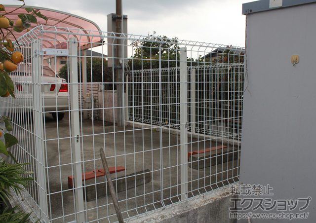 神奈川県横浜市ののフェンス・柵 イーネットフェンス1F型 自由柱タイプ 施工例