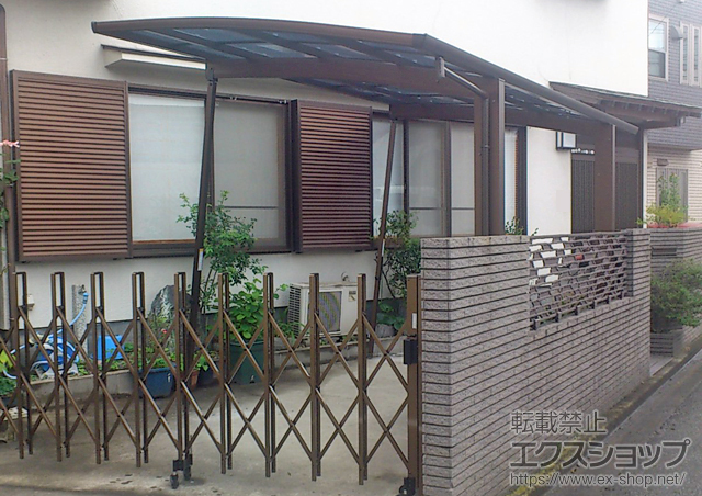 神奈川県相模原市ののカーポート プレシオスポート 積雪〜20cm対応+着脱式補助柱 2本入り 施工例