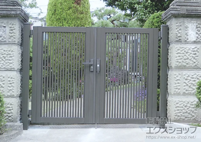 長野県上田市のLIXIL リクシル(TOEX)門扉施工例(シャレオR2型