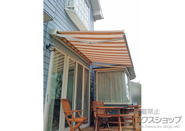神奈川県横浜市のLIXIL リクシル（トステム）のオーニング・日よけ 彩風S型 手動式 施工例