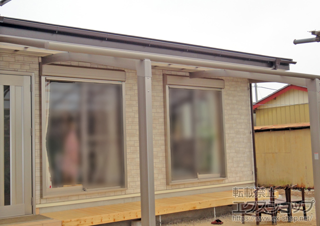 茨城県東茨城郡茨城町のLIXIL リクシル（トステム）のカーポート カーブポートシグマIII 積雪〜20cm対応 施工例