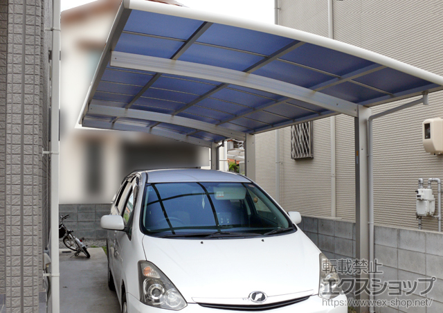 岡山県倉敷市ののカーポート レイナポートグラン 延長　積雪〜20cm対応 施工例