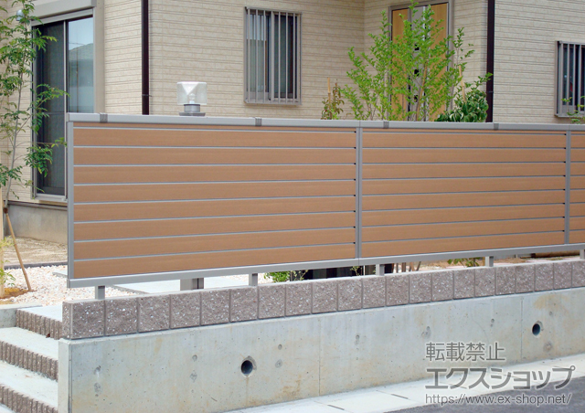 静岡県浜松市ののフェンス・柵 シンプルモダンフェンスW6型 自由柱タイプ 施工例