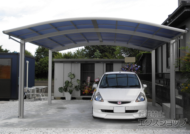 宮崎県北諸県郡三股町ののカーポート プレシオスポート ワイド 積雪〜20cm対応 施工例