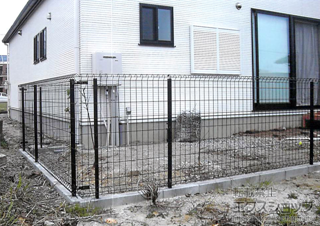 新潟県新潟市ののフェンス・柵 イーネットフェンス1F型 自由柱タイプ 施工例