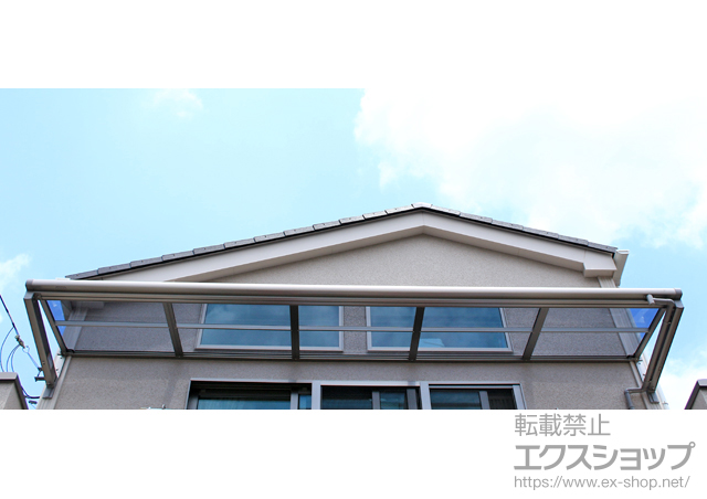 東京都練馬区のLIXIL リクシル（トステム）のバルコニー・ベランダ屋根 ライザーテラスII F型 ルーフタイプ 単体 積雪〜20cm対応 施工例
