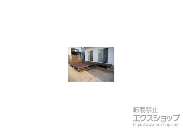 兵庫県相生市ののウッドデッキ リウッドデッキ200 異型＋段床用部材一式 施工例