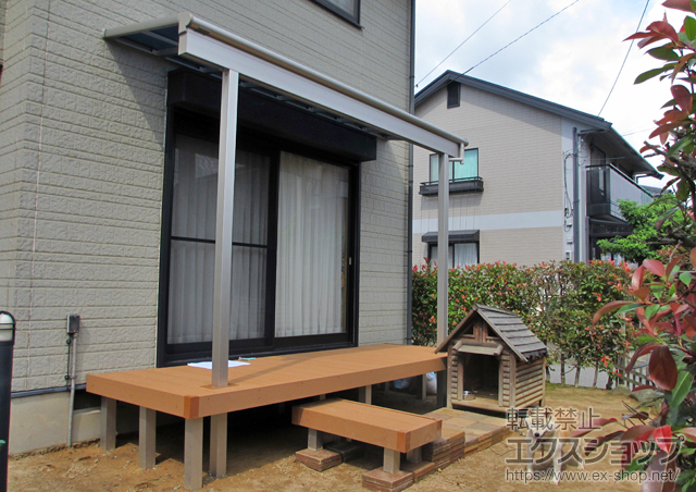 福井県吉田郡永平寺町ののテラス屋根 ヴェクターテラス F型 3000 テラスタイプ 単体　積雪〜100cm対応 施工例