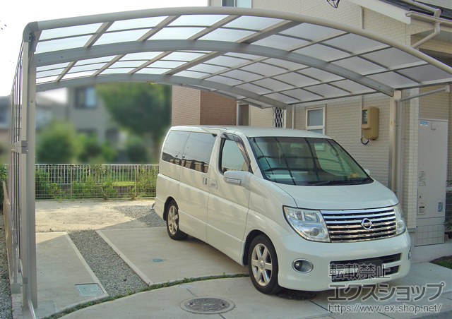 宮城県仙台市ののカーポート レイナツインポートグラン　積雪〜20cm対応+サイドパネル 施工例