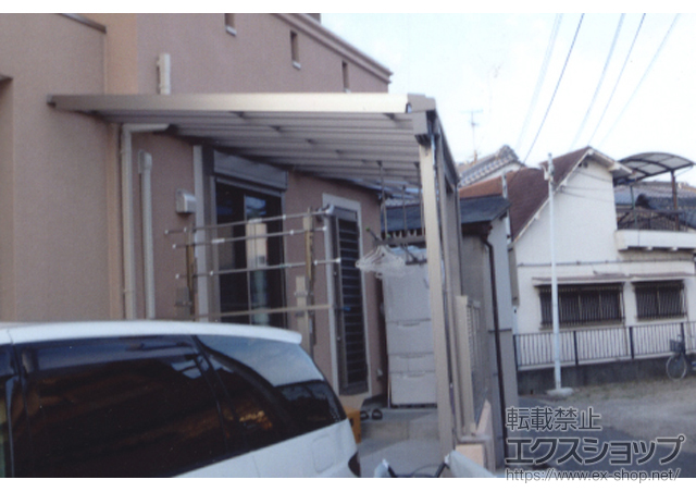 大阪府大阪市のLIXIL リクシル（トステム）のテラス屋根 ライザーテラスII F型 テラスタイプ 単体 積雪〜20cm対応 施工例