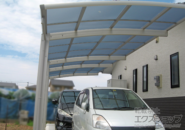 福岡県八女郡広川町ののカーポート レイナポートグラン 縦連棟　積雪〜20cm対応 施工例