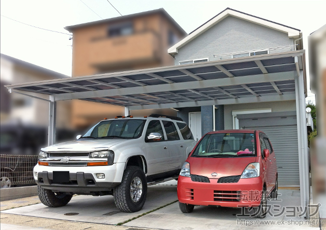 愛知県西尾市ののカーポート アーキデュオ ワイド 積雪〜20cm対応 施工例
