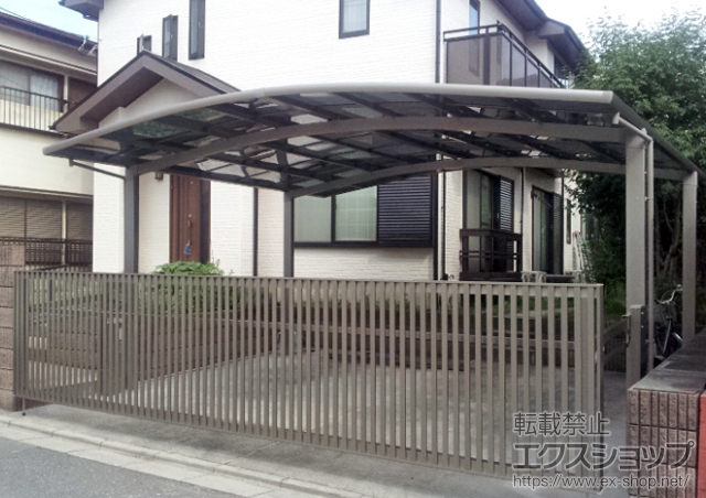 埼玉県さいたま市ののカーゲート、カーポート カーブポートシグマIII ワイド 積雪〜20cm対応 施工例