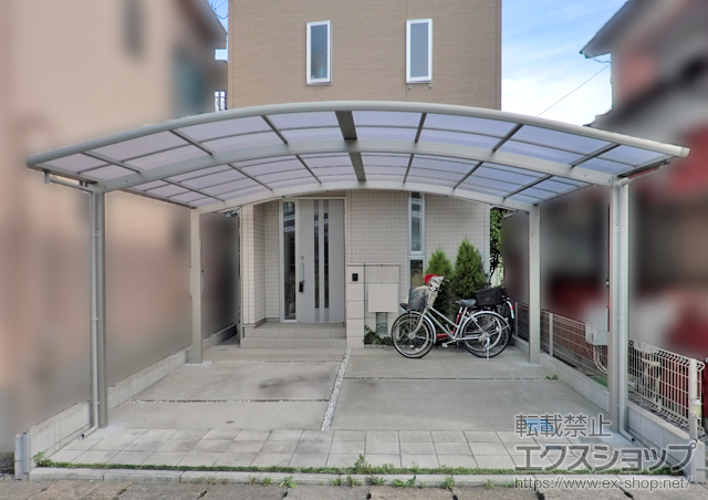 埼玉県川口市ののカーポート プレシオスポート ワイド 積雪〜20cm対応 施工例