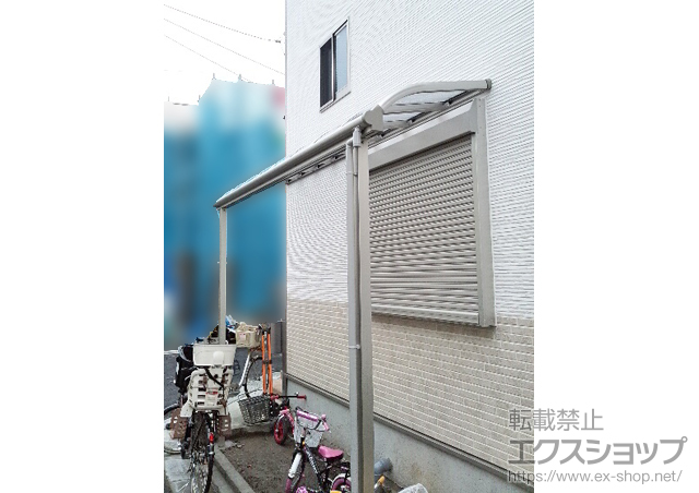 東京都江戸川区ののテラス屋根 プレシオステラス R型 1500 テラスタイプ 単体　積雪〜50cm対応 施工例