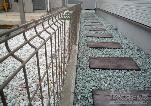 宮城県塩竈市ののフェンス・柵 ハイグリッドフェンスUF8型 フリーポールタイプ 施工例