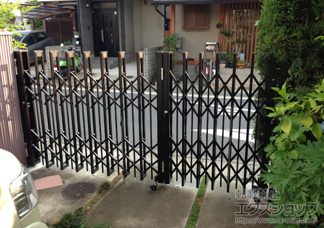 京都府京都市ののカーゲート アルシャインII PG型 Aタイプ ノンレール 片開き親子 （150+190）SP 施工例