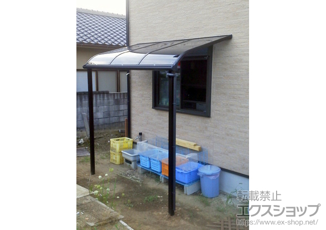 茨城県笠間市ののテラス屋根 プレシオステラス R型 テラスタイプ 単体 積雪〜20cm対応 施工例