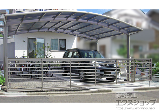 宮城県仙台市ののカーゲート ワイドオーバードアS1型 手動式 施工例