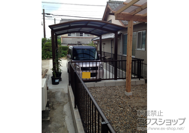 宮崎県西都市ののフェンス・柵 レスティナフェンス21型 自由柱 施工例