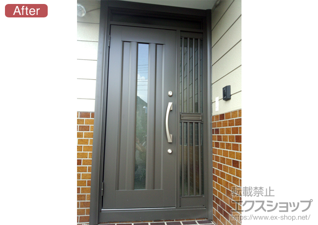 埼玉県川口市のLIXIL リクシル（トステム）の玄関ドア リシェント P1型 施工例