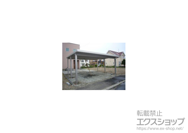 北海道札幌市ののカーポート ジーポートneo 積雪150cmタイプ 2台用 6本柱 積雪〜150cm対応 施工例