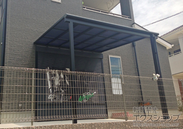 福岡県筑紫野市のLIXIL リクシル（トステム）のテラス屋根 ライザーテラスII F型 テラスタイプ 単体 積雪〜20cm対応 施工例