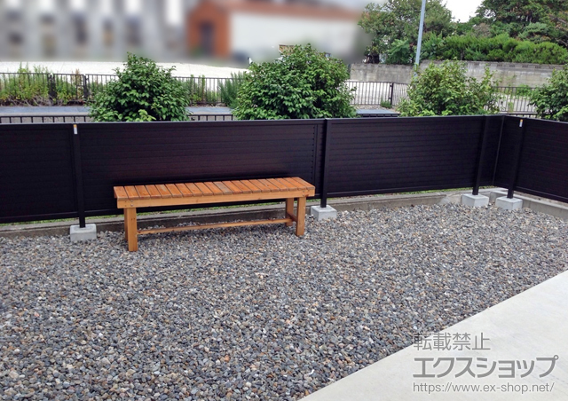 石川県野々市ののフェンス・柵 エクスラインフェンス7型 フリーポールタイプ 施工例