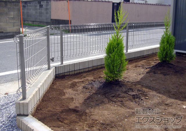 群馬県邑楽郡大泉町ののフェンス・柵 ハイグリッドフェンスUF8型 フリーポールタイプ 施工例