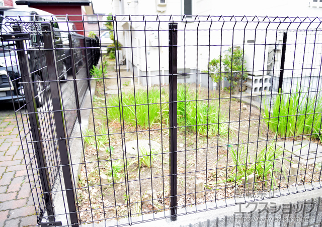 宮城県仙台市ののフェンス・柵 イーネットフェンス1F型 自由柱タイプ 施工例