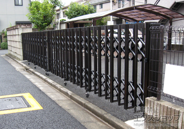 東京都練馬区ののカーゲート アルシャインII HW型Aタイプ ノンレール 両開き 施工例