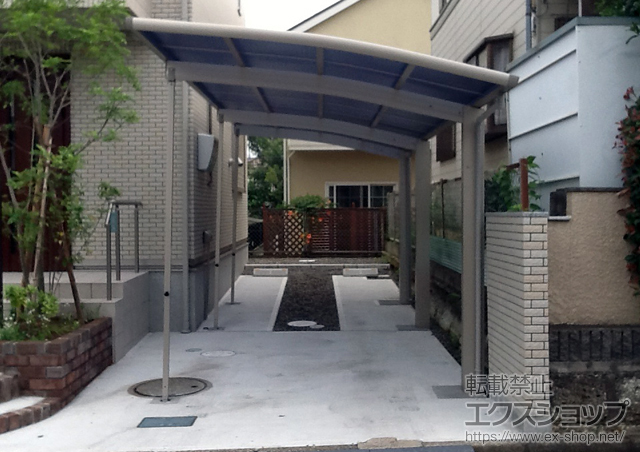 千葉県千葉市ののカーポート レイナポートグラン 延長　積雪〜20cm対応＋着脱式サポート 施工例