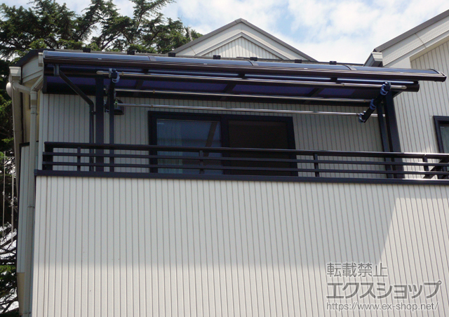 神奈川県厚木市ののバルコニー・ベランダ屋根 プレシオステラス R型 屋根タイプ 単体 積雪〜20cm対応 施工例